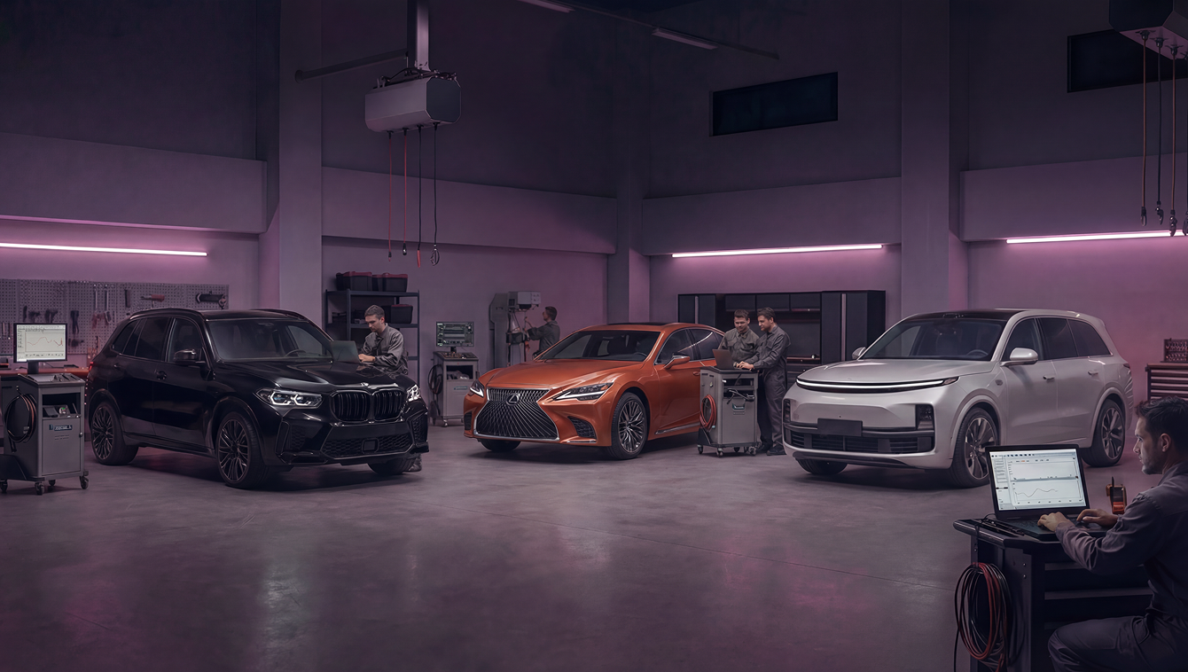 Гараж с машинами